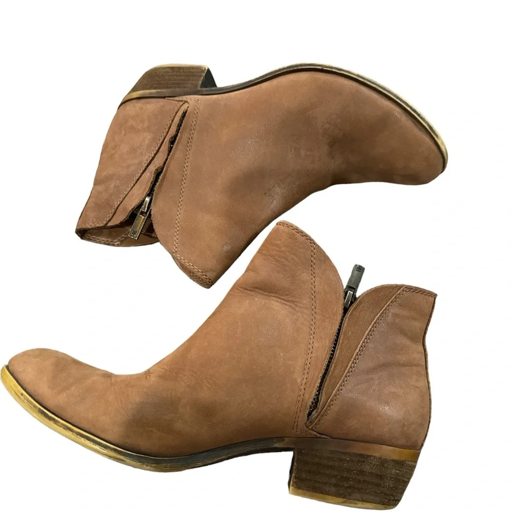 Lucky Brand‎ Brenon Brown Leather Ankle Boots Women’s Size 8.5
